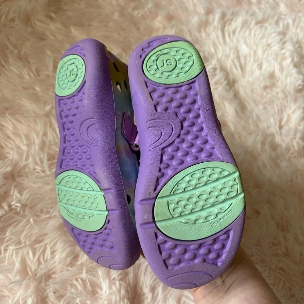 Stride Rite Kids' Purple Tie-Dye Shoes Made2Play Phibian- Kids/Girl Sz 12